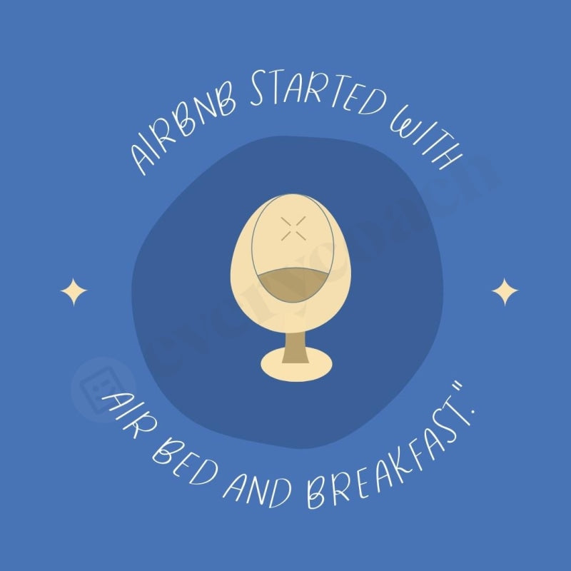 Airbnb Started With Air Bed And Breakfast Instagram Post Canva Template