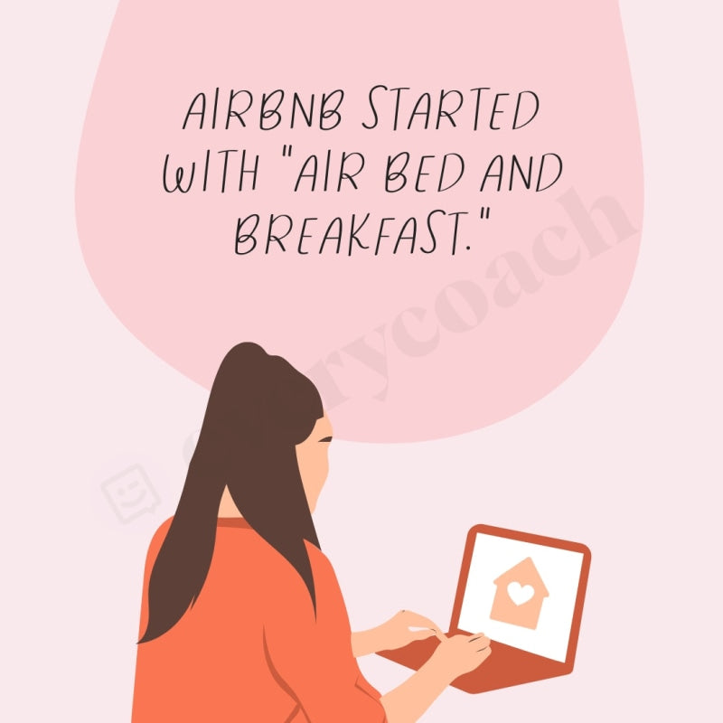 Airbnb Started With Air Bed And Breakfast Instagram Post Canva Template
