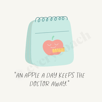 An Apple A Day Keeps The Doctor Away Instagram Post Canva Template