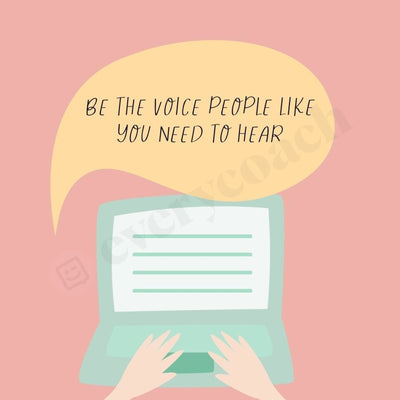 Be The Voice People Like You Need To Hear Instagram Post Canva Template