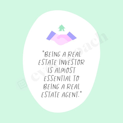 Being A Real Estate Investor Is Almost Essential To Agent Instagram Post Canva Template