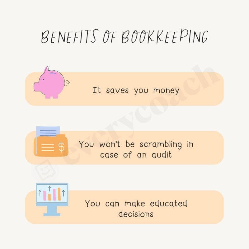 Benefits Of Bookkeeping Instagram Post Canva Template