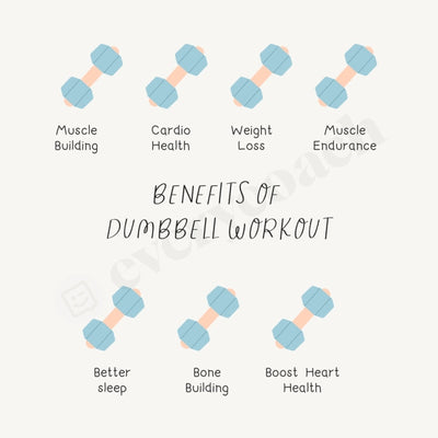 Benefits Of Dumbbell Workout Instagram Post Canva Template