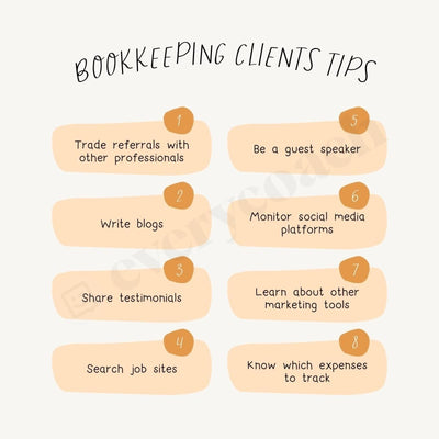 Bookkeeping Clients Tips Instagram Post Canva Template