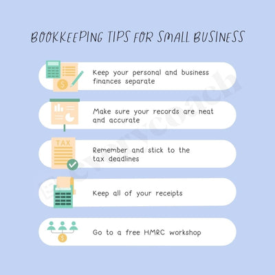 Bookkeeping Tips For Small Business S04242301 Instagram Post Canva Template