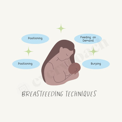 Breastfeeding Techniques Instagram Post Canva Template