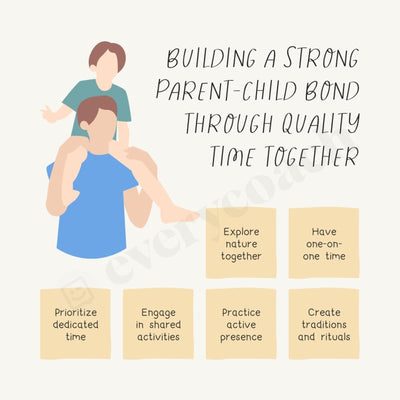 Building A Strong Parent Child Bond Through Quality Time Together Instagram Post Canva Template
