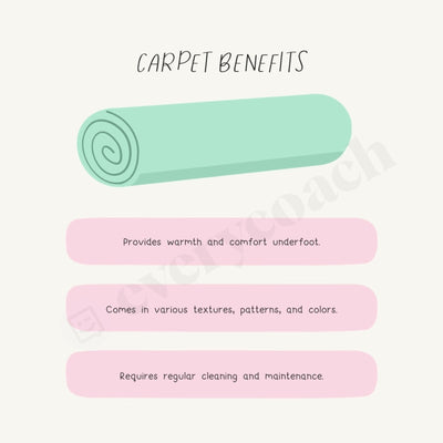 Carpet Benefits Instagram Post Canva Template