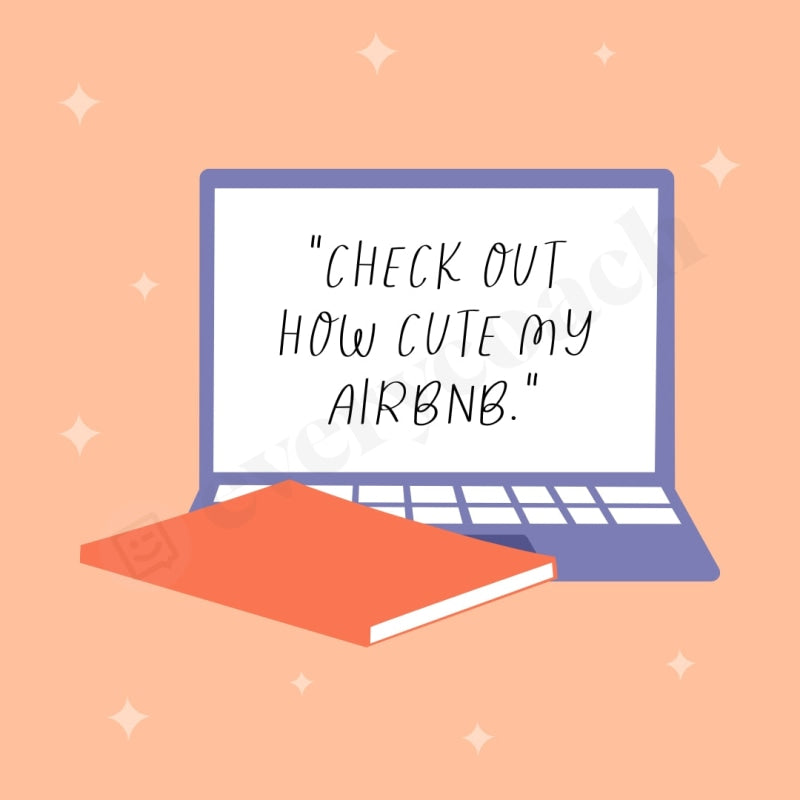 Check Out How Cute My Airbnb Instagram Post Canva Template