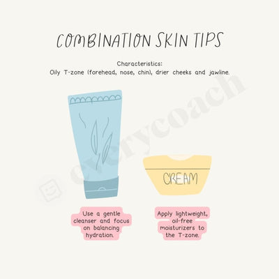 Combination Skin Tips Instagram Post Canva Template