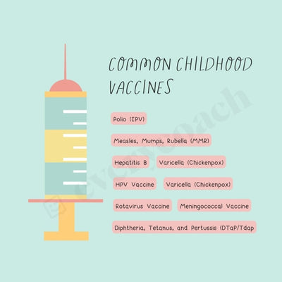 Common Childhood Vaccines Instagram Post Canva Template