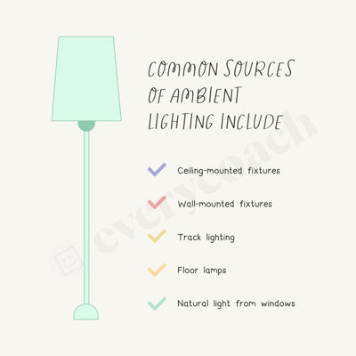 Common Sources Of Ambient Lighting Include Instagram Post Canva Template