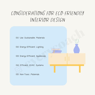Considerations For Eco Friendly Interior Design Instagram Post Canva Template