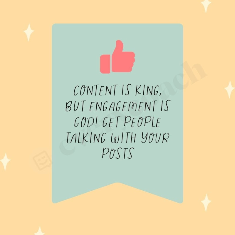 Content Is King But Engagement God Get People Talking With Your Posts Instagram Post Canva Template