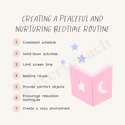 Creating A Peaceful And Nurturing Bedtime Routine Instagram Post Canva Template