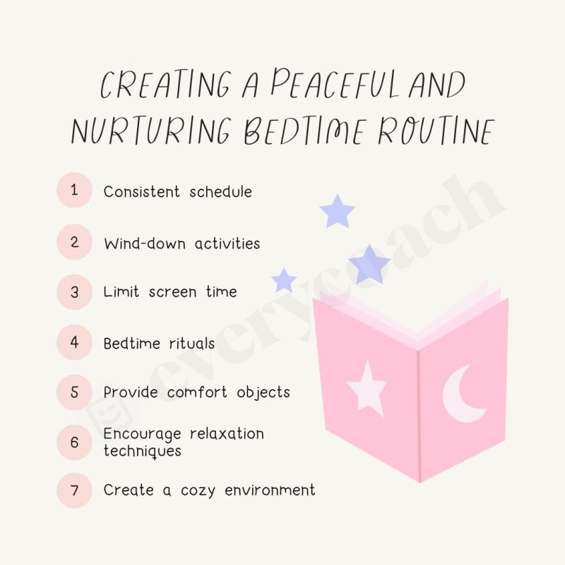 Creating A Peaceful And Nurturing Bedtime Routine Instagram Post Canva Template