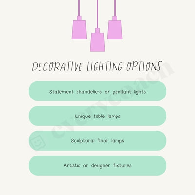Decorative Lighting Options Instagram Post Canva Template