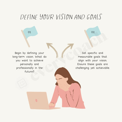 Define Your Vision And Goals Instagram Post Canva Template