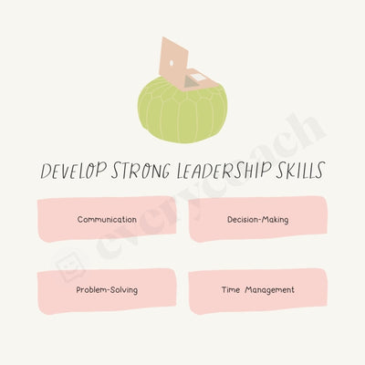 Develop Strong Leadership Skills Instagram Post Canva Template