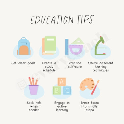 Education Tips Instagram Post Canva Template