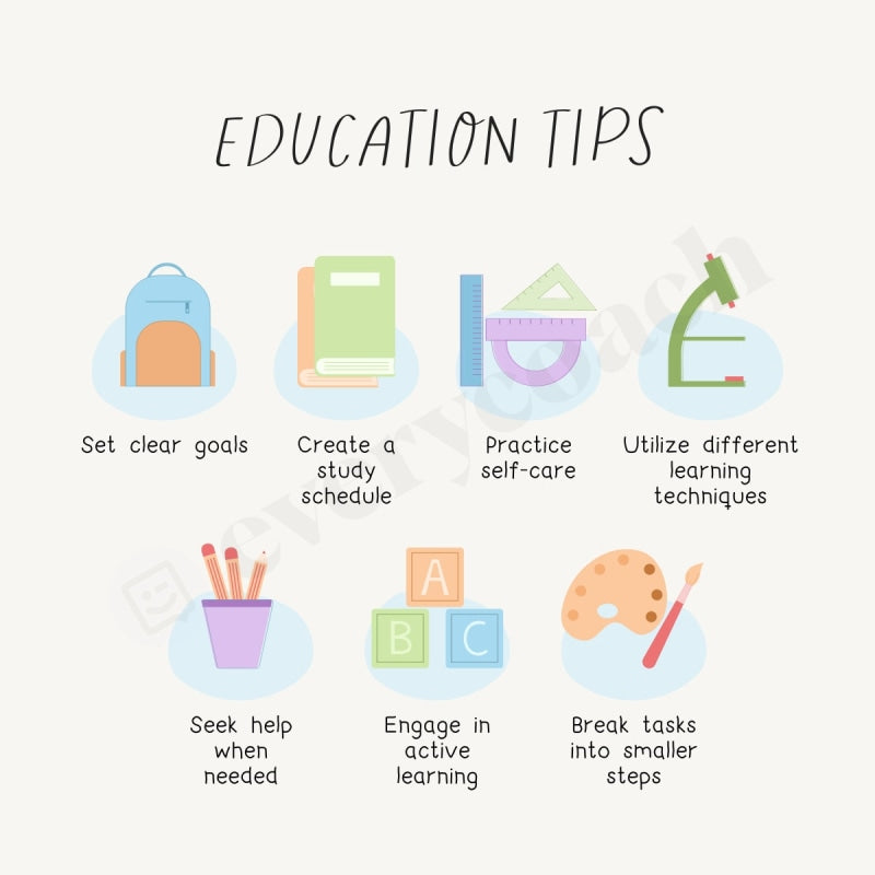 Education Tips Instagram Post Canva Template