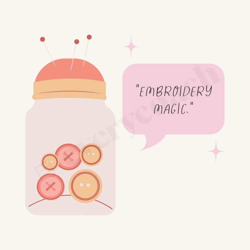 Embroidery Magic Instagram Post Canva Template