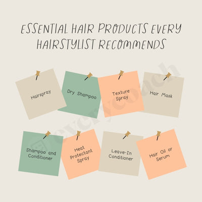 Essential Hair Products Every Hairstylist Recommends Instagram Post Canva Template