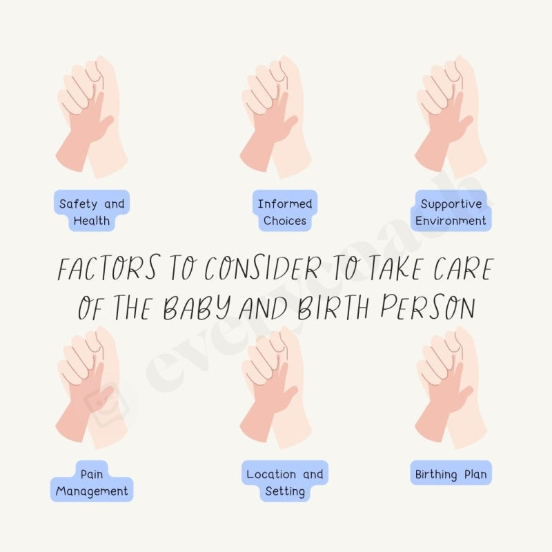 Factors To Consider Take Care Of The Baby And Birth Person Instagram Post Canva Template
