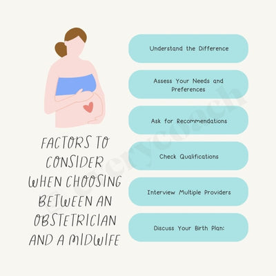 Factors To Consider When Choosing Between An Obstetrician And A Midwife Instagram Post Canva
