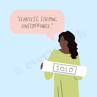 Fearless Strong Unstoppable Instagram Post Canva Template
