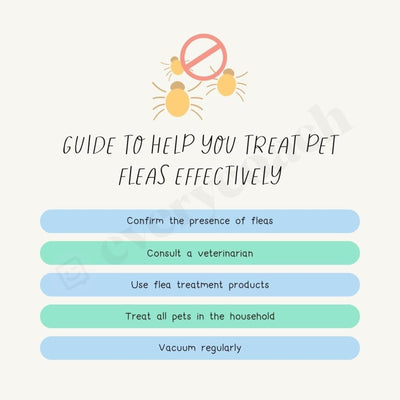Guide To Help You Treat Pet Fleas Effectively Instagram Post Canva Template