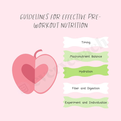 Guidelines For Effective Pre Workout Nutrition Instagram Post Canva Template