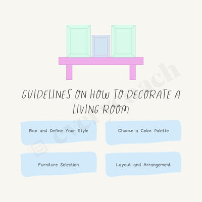 Guidelines On How To Decorate A Living Room Instagram Post Canva Template
