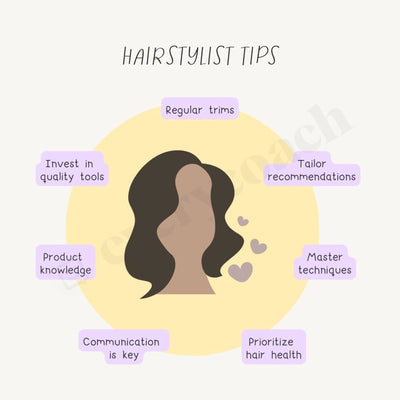 Hairstylist Tips Instagram Post Canva Template