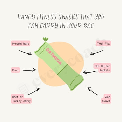 Handy Fitness Snacks That You Can Carry In Your Bag Instagram Post Canva Template