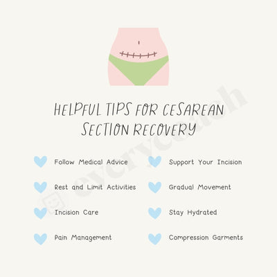 Helpful Tips For Cesarean Section Recovery S08072301 Instagram Post Canva Template