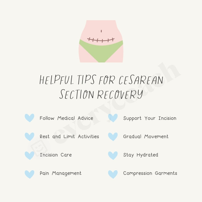 Helpful Tips For Cesarean Section Recovery S08072301 Instagram Post Canva Template