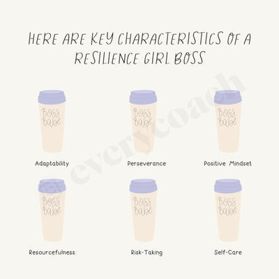 Here Are Key Characteristics Of A Resilience Girl Boss Instagram Post Canva Template