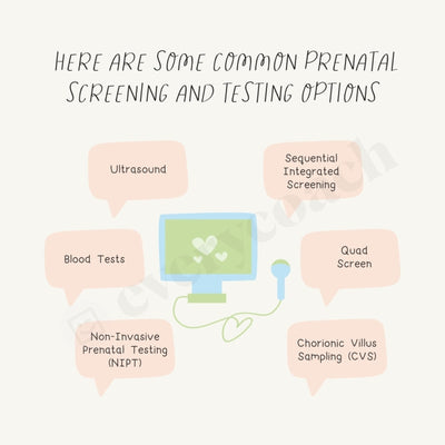 Here Are Some Common Prenatal Screening And Testing Options Instagram Post Canva Template