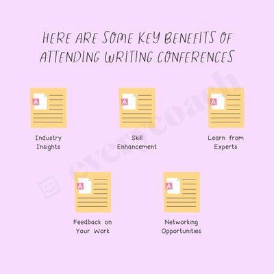 Here Are Some Key Benefits Of Attending Writing Conferences Instagram Post Canva Template