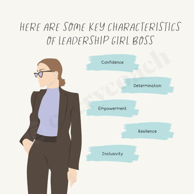 Here Are Some Key Characteristics Of Leadership Girl Boss Instagram Post Canva Template