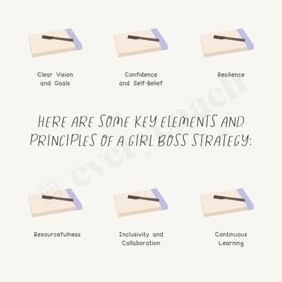 Here Are Some Key Elements And Principles Of A Girl Boss Strategy Instagram Post Canva Template