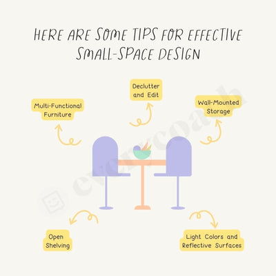 Here Are Some Tips For Effective Small Space Design Instagram Post Canva Template