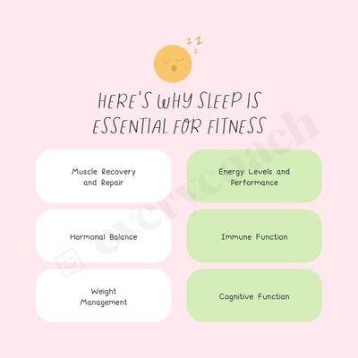 Heres Why Sleep Is Essential For Fitness Instagram Post Canva Template
