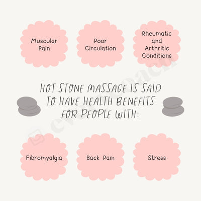 Hot Stone Massage Is Said To Have Health Benefits For People With Instagram Post Canva Template