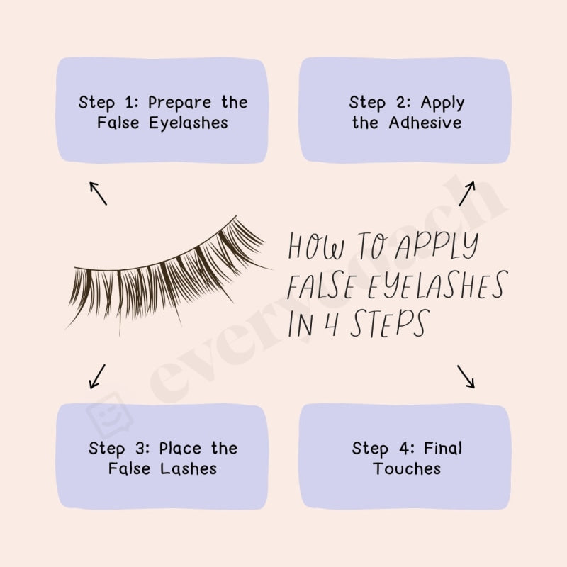 How To Apply False Eyelashes In 4 Steps Instagram Post Canva Template