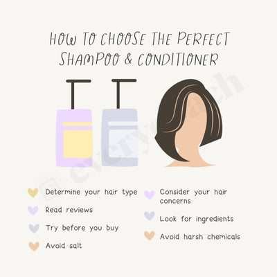 How To Choose The Perfect Shampoo & Conditioner Instagram Post Canva Template