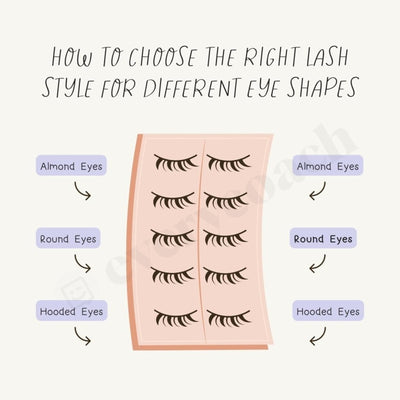 How To Choose The Right Lash Style For Different Eye Shapes Instagram Post Canva Template