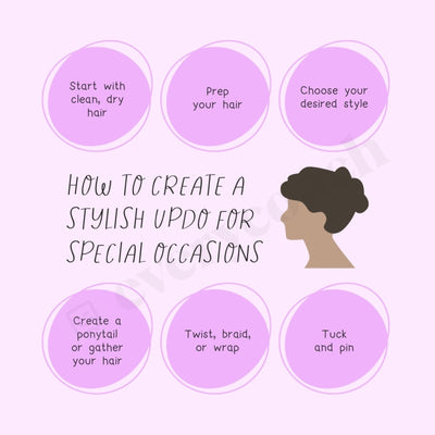 How To Create A Stylish Updo For Special Occasions Instagram Post Canva Template