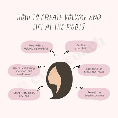 How To Create Volume And Lift At The Roots Instagram Post Canva Template
